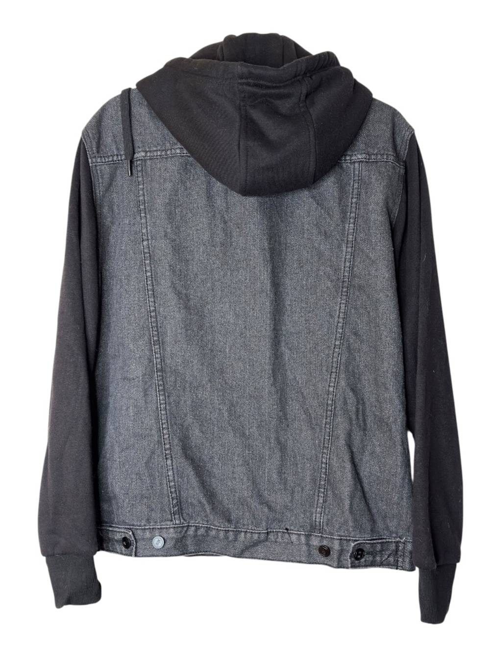 Denim and Fleece Hoody Jacket - Picture 8 of 8